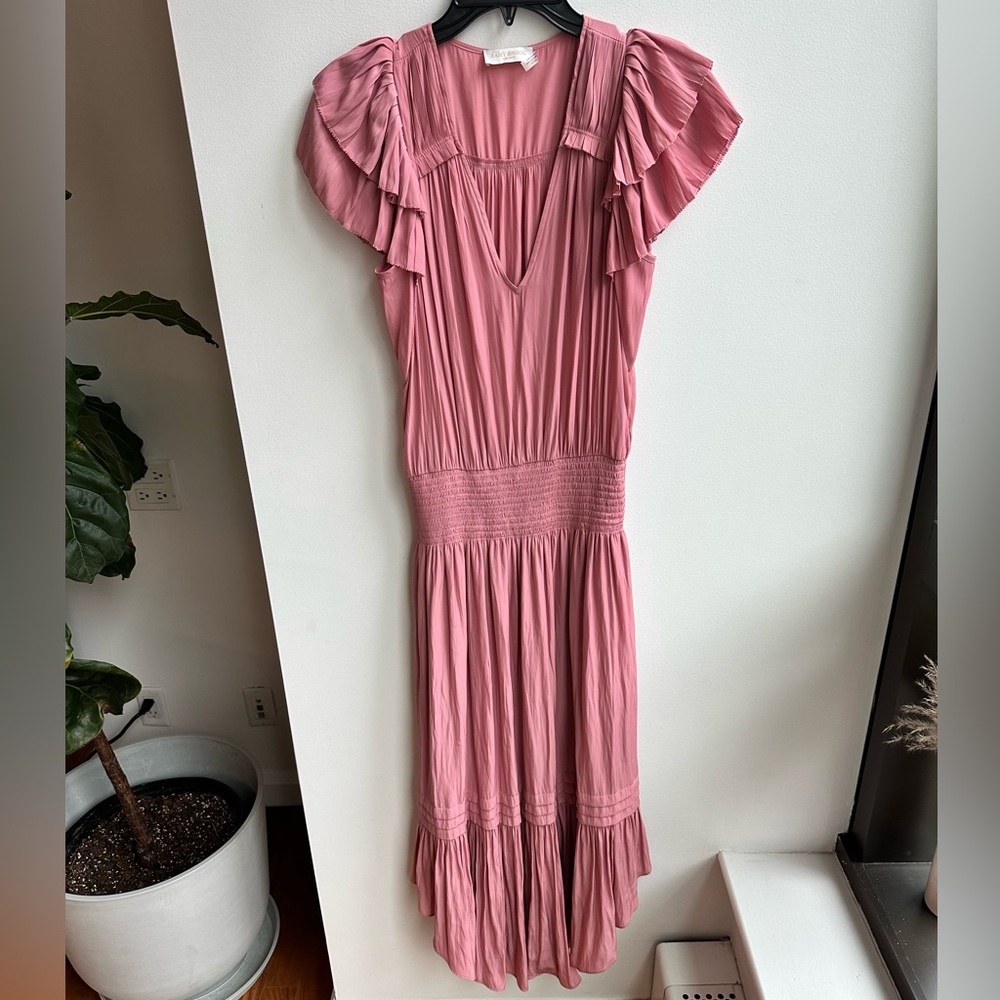 Ramy Brook Mauve Pink Ruffled Dress Maxi Size XXS